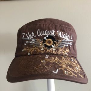 👛 (ANY 2/$15) HOT AUGUST NIGHTS Brown Cap Velcro Back Fastening